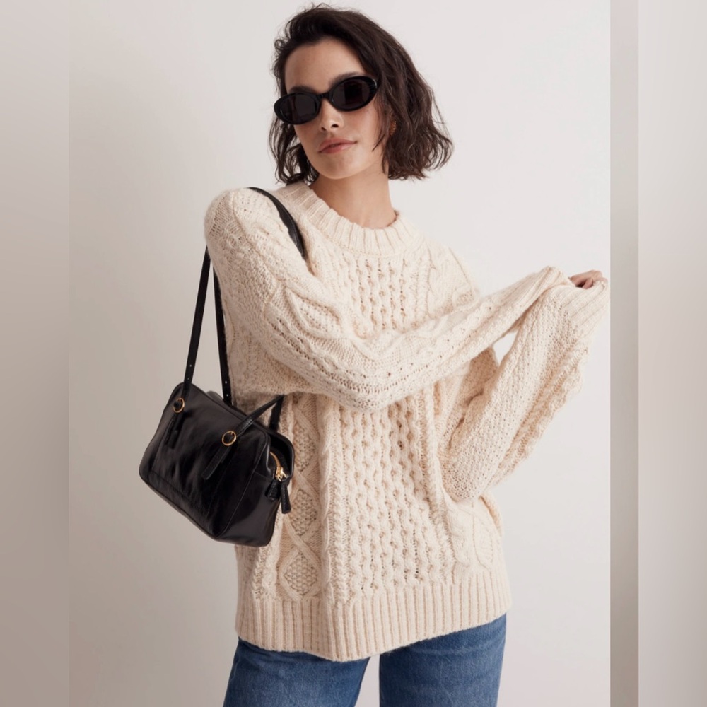 Madewell Cable-Knit Oversized Sweater